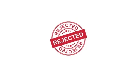 Red Rejected Stamp on animation White Background seal rubber stamp Stock Footage 321854387