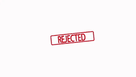 Red REJECTED Stamp on animation White Background rejected seal. Red REJECTE.. Stock Footage 321861925