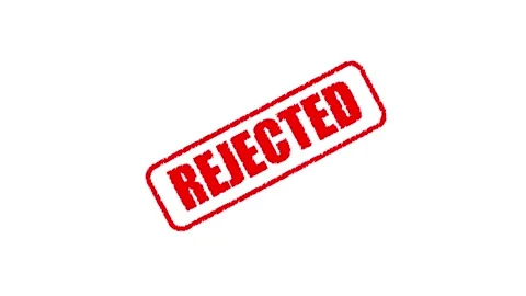Red REJECTED stamp with rough edges on a animation white background rejecte.. Stock Footage 321858833