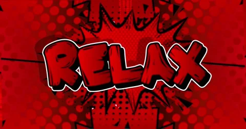 Red Relax Comic Book Word Stock Footage 171949852
