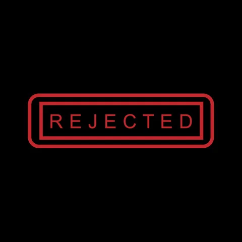 Red responded badge with pixelated text on black background Stock Footage 332042387