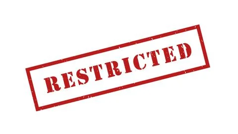Red restricted rubber stamp impression on white background Stock Illustration