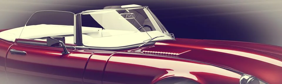 Red Retro Car Stock Illustration