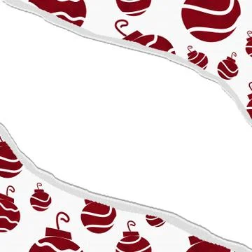 Red retro christmas torn background for your message or invitation Stock Illustration