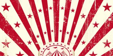 Red retro circus invitation Stock Illustration