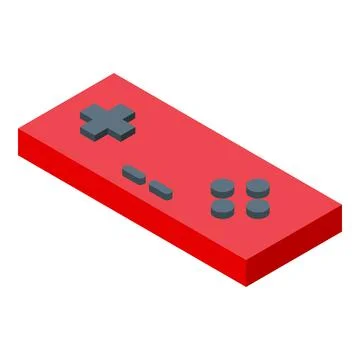 Red retro gamepad controller representing gaming and entertainment Illustrazione stock