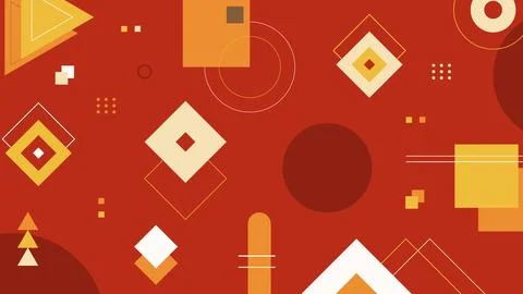 Red Retro Geometry with Diamond Background Stock Illustration