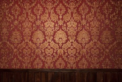 Red retro interior Stock Photos