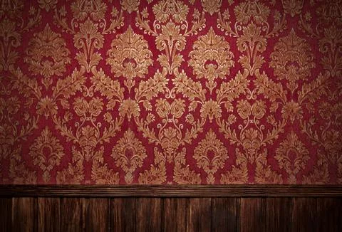 Red retro interior Stock Photos