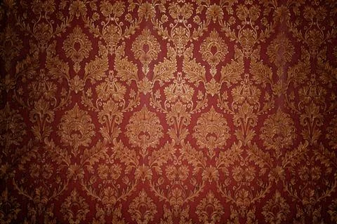 Red retro interior Stock Photos