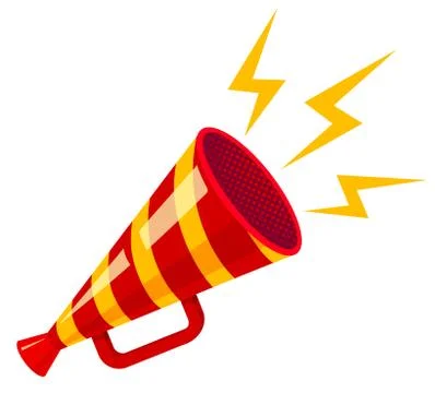 Red retro megaphone Stock Illustration