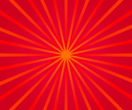 Red retro rays backdrop Illustrazione stock