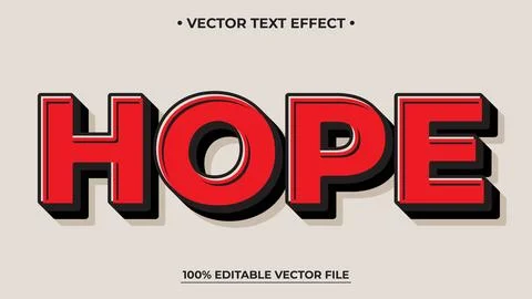Red retro vintage text effect, Editable text effect Stock Illustration
