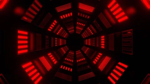 Red Reverse Slowed Strobe Tunnel Background VJ Loop in 4K Stock Footage 276549125