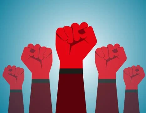 Red Revolution Hand Stock Illustration