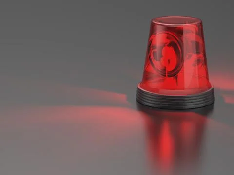 Red revolving emergency beacon light Stock Illustration