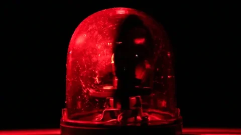 Red revolving light Stockbeeldmateriaal 78832730