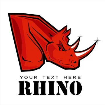 RED RHINOCEROS Stock Illustration