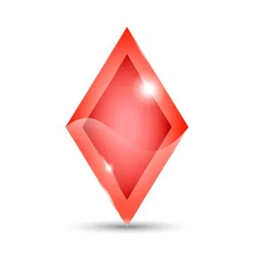 Red rhombus icon Stock Illustration