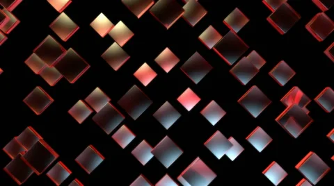 Red rhombus pieces Stock Footage 46735684