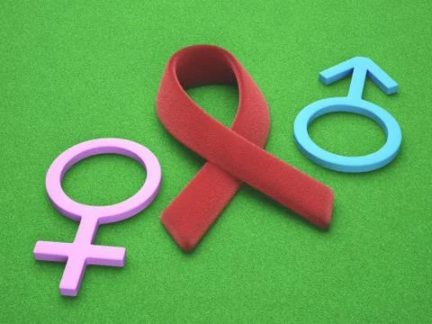 Red Ribbon AIDS Stock Illustration