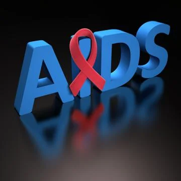 Red Ribbon Aids Stock Illustration