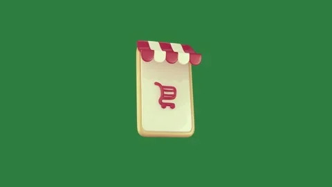 With red ribbon around it and on white bag cartoonish Stock-Footage 335979934