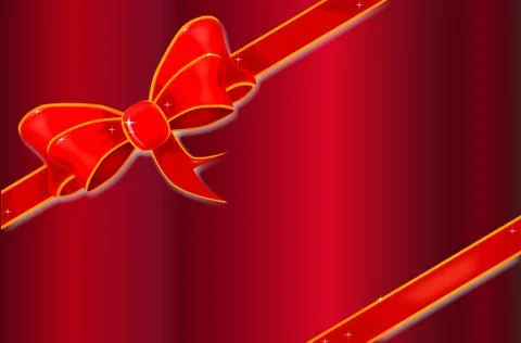 Red Ribbon Background Illustrazione stock