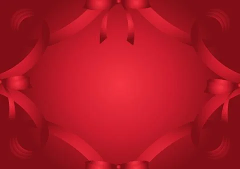 Red ribbon background on red background 4 Illustrazione stock
