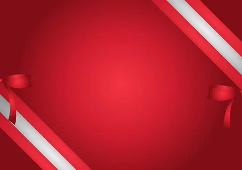 Red ribbon background on red background 3 Illustrazione stock
