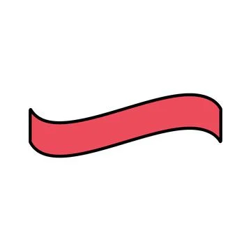 Red ribbon banner design vector illustration Stock Illustration