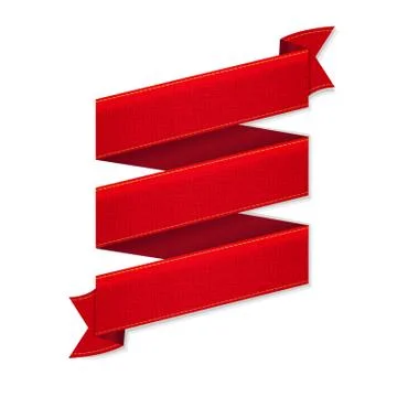 Red ribbon banner Stock Illustration