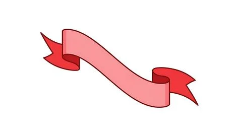 Red ribbon banner Stock Illustration