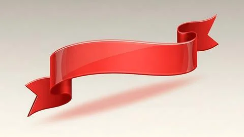 Red ribbon banner Stock Illustration