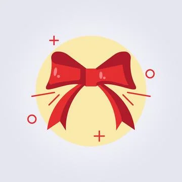 Red ribbon bow icon vector illustration design Stock Illustration