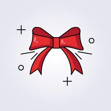 Red ribbon bow icon vector illustration design Stock Illustration