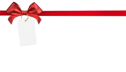 Red ribbon bow Stock Illustration