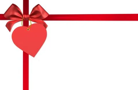 Red ribbon bow 库存插图