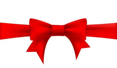 Red ribbon with a bow Stock-Illustration