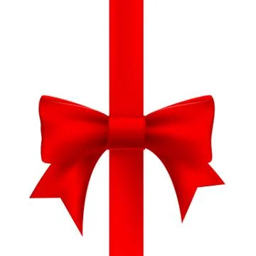 Red ribbon with a bow Stock-Illustration