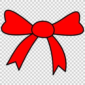 Red ribbon bow Stock Illustration