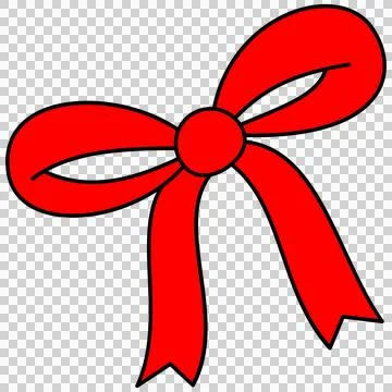 Red ribbon bow Illustrazione stock