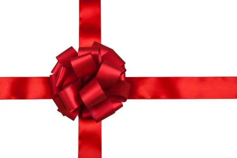 Red ribbon with a bow Stock Photos