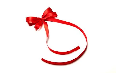 Red ribbon with a bow Stock-Fotos