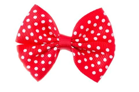 Red ribbon bow. Stock Photos