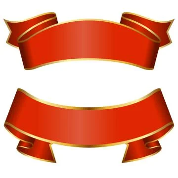 Red ribbon collection Stock Illustration