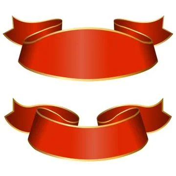 Red ribbon collection Stock Illustration