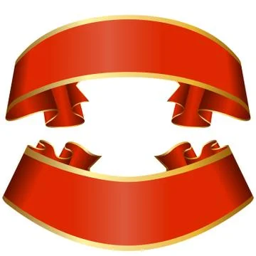 Red ribbon collection Stock Illustration