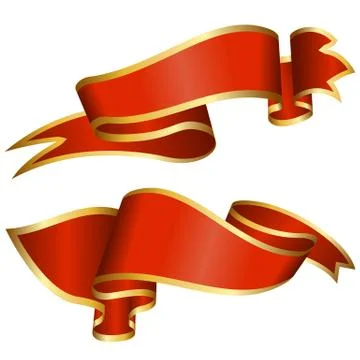 Red ribbon collection Stock Illustration