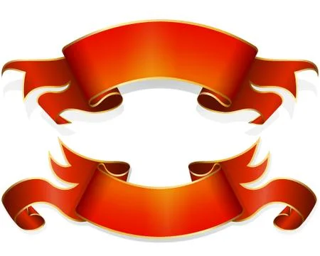 Red ribbon collection Stock Illustration